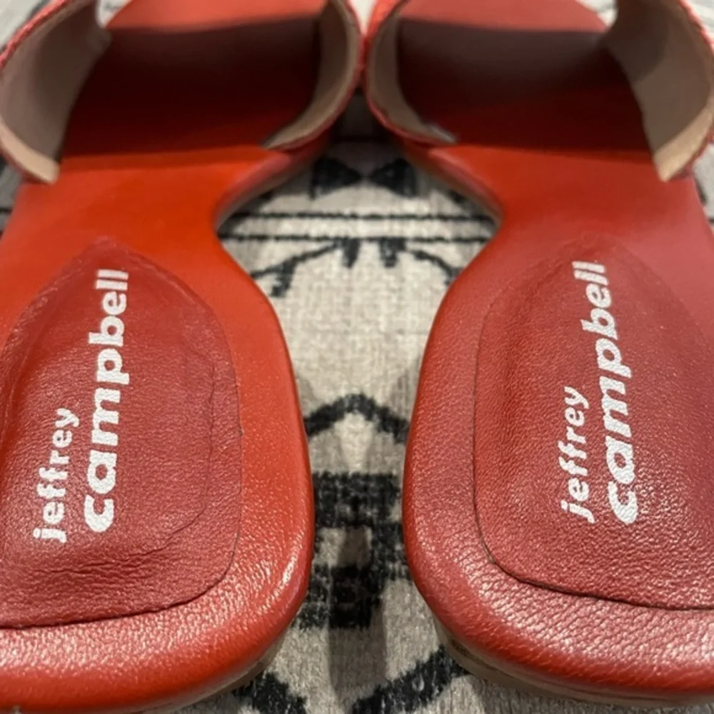 Jeffrey Cambell Leather and Raffia Slip on Sandals US 8 - Picture 8 of 8